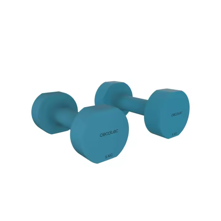 CECOTEC 07202 Set de Mancuernas 5kg Antideslizantes con Neopreno para Entrenamiento Funcional - 1