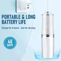Irrigador de Hilo Dental portáthil, irrigador de Agua Eléctrico inalámbrico para dientes, 3 Modos, 4 Puntas de Chorro - details 2