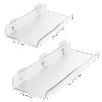Estante Flotante De Acrílico Transparente Adhesivo Para Decoración De Pared Almacenamiento Librería De Baño Dispensador De Jabón Soporte - details 1