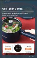 Olla Multifuncional Eléctrica 220V De Doble Capa Para Hogar Y Dormitorio Estudiantil Con Sello Antideslizante Y Antiadherente Para Cocinar Arroz Y Sopas - details 5
