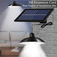 Lámpara Solar Colgante Split Con 1 Panel Y Control Remoto Para Camping Y Jardín Fuente De Energía LED Material ABS - details 0