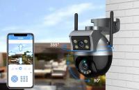 Cámara De Seguridad IP Tuya 4K Con Lente Dual Wifi Exterior Auto Tracció PTZ Visión Nocturna Color CCTV Wireless Sistema De Vigilancia - details 6