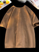 Camiseta De Piel Suelta Para Hombres Y Mujeres Antirrugas Cuello Redondo Casual Verano Manga Corta Moda Callejera - details 2