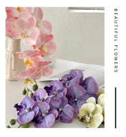 Orquídeas Artificiales De Látex Con 9 Mariposas Para Decoración De Habitaciones Y Mesas Fiesta De Boda Disponibles En Color Natural - details 10