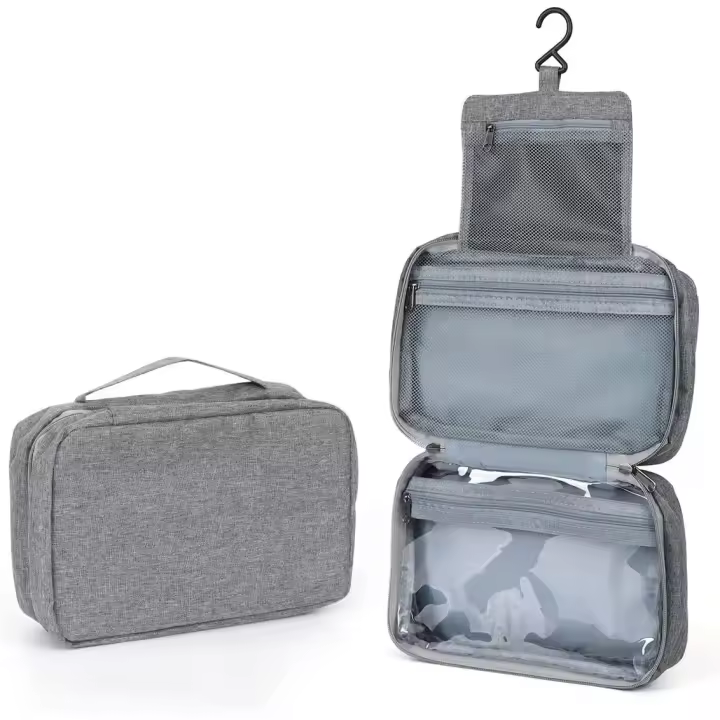 Bolsa de ASEO con Gancho de viaje impermeable, Bolsa de almacenamiento de Cosméticos multifuncional, portátil y plegable. - 1