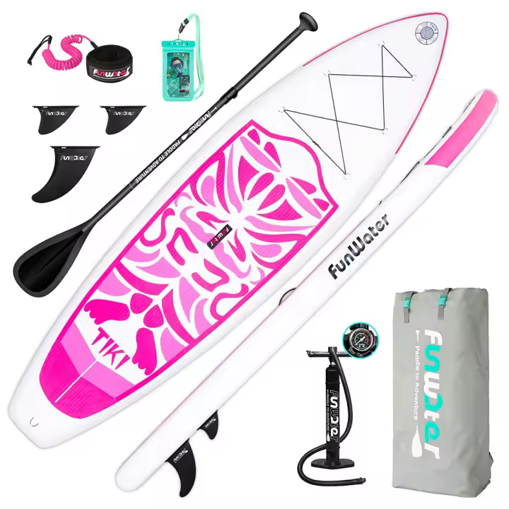 FunWater Tabla Paddle Surf Hinchable con Diseño de ala Equilibrada y Accesorios de Sup Duraderos, 305cm Tabla Padel Surf Hinchable para Adultos y Jóvenes, Versátil Tabla de Surf para Yoga - 1