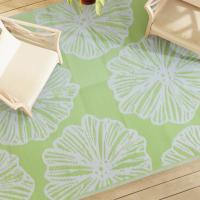 vidaXL Alfombra de Exterior PP 190x290 cm Jardín Patio Terraza Balcón Color green leaf pattern,  verde,  Verde y mas - details 3