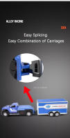 Camión De Contenedores a Escala 1:64 Modelo Miniatura De Juguetes Metálicos Con Remolque De Retroceso Para Regalos Para Niños - details 8
