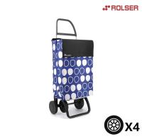 STARLEY-Carro de compra con 4 ruedas y cuerpo de aluminio, 43 litros, ROLSER, Dimensiones Abierto 4 Ruedas: 390 x 470 x 925 mm. Dimensiones Plegado: 390 x 215 x 1050 mm. - details 3