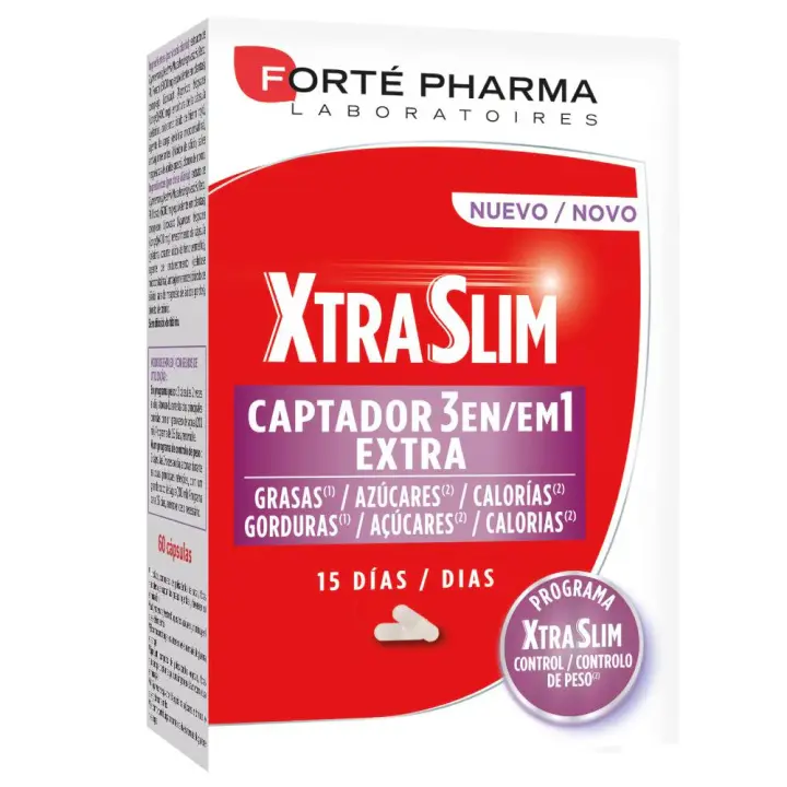 FORTE PHARMA XTRASLIM CAPTADOR 3 EN 1 60 CAP - 1