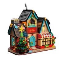 Bloques Creativos De Navidad Con Estrella Y Casa De Cenicienta Juguete De Construcción Miniatura Con Luz LED Regalo Ideal Para Xmas Para Adultos - details 2