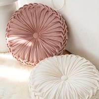 Cojín De Terciopelo En Forma De Calabaza Suave Y Redonda De Color Sólido Con Patrón De Dandelion Decoración Para Sofa Y Oficina Accesorio De Hogar - details 1