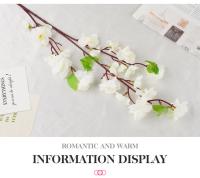 Rama De Cerezo De Seda Artificial Flor De Durazno Para Decoración De Habitaciones Hoteles Accesorios De Fiesta Y Eventos En Rojo Blanco Rosa Amarillo Y Morado - details 3