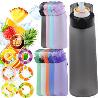 Botella De Agua Fragante De 650ML Con Manija Y 7 Cubos De Sabor Frutal Sin BPA Para Viajes Senderismo Escalada - details 1