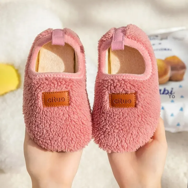 Zapatillas De Algodón Para Niños Y Niñas Invierno Calzado Interior Antideslizante Suave Suela Cómodas Y Cálidas Para Niños Y Niñas - 1