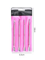 Set De 4 Herramientas De Arte De Uñas De Acero Inoxidable Con Cabeza Doble Para Eliminar Piel Muerta Y Planificar Uñas - details 6