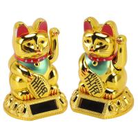 Adorno De Gato Felino Solar Iluminación Inducción Brazo Balanceante Estatua Japonesa De Suerte Para Decoración De Casa Coche Oficina - details 7