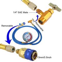 Manguera de carga de R134a al refrigerador-con el Calibrador de acondicionado-El refrigerante R134a puede golpecito a R-12/R- - details 1