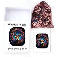 Rompecabezas 3D De Madera Personalizado Con Encanto Navideño Y Elk Misterioso Juguete Educativo Para Niños Y Adultos Regalo Familiar Interactivo - details 2
