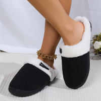 Zapatillas Casuales De Pelo Fluffy Para Mujer Invierno Plush Interior Zapatos De Mujer 2025 Plataforma Calientes Tallas Grandes Pareja Planas - details 26