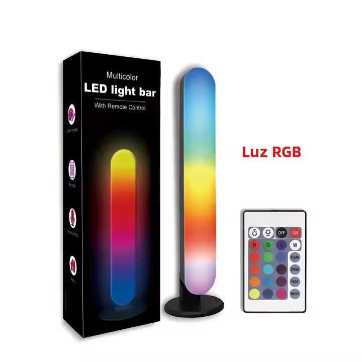 Luz De Música RGB Para Recogida USB Recargable Mejorada Barra De Luz RGB De Mesa Decoración De Navidad Con Ritmo De Música - 1