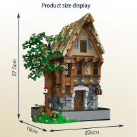 Bloques De Construcción De Tienda De Forjador Medieval Casa Mágica Taberna Set De Bloques De Calle Ciudad Adulto Decoración De Escritorio Juguete Para Niños Regalo - details 4