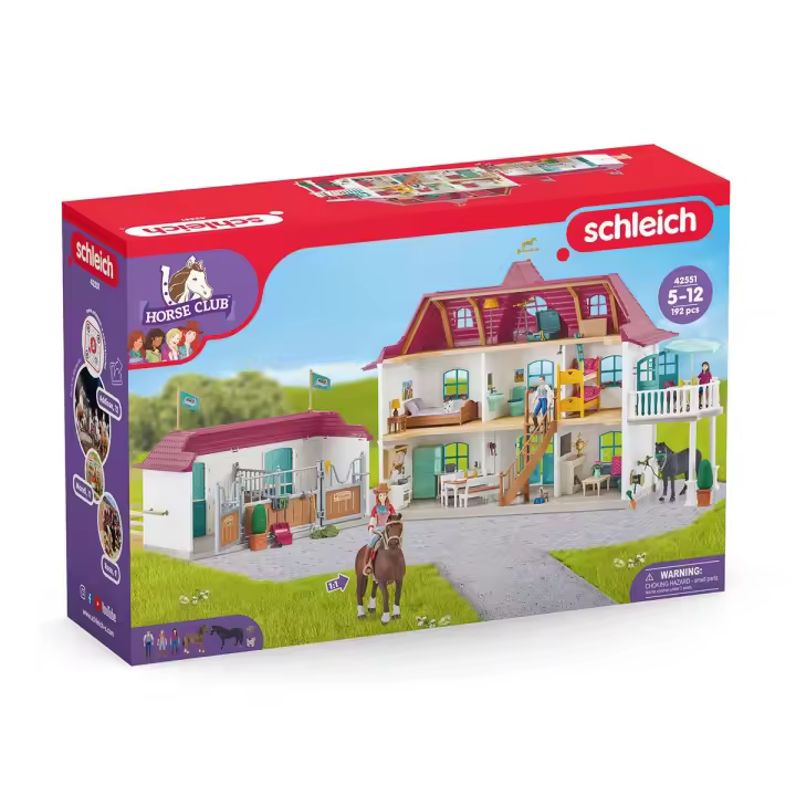 Schleich 42551 Finca equina horse club de Lakeside.Gran casa con un establo para caballos - 1