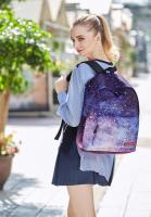 Mochila De Lona Para Mujer Estilo Universo Estrellado Gran Capacidad DIY Para Estudiantes De Escuela Mochila Grande Para Niñas 2024 - details 0