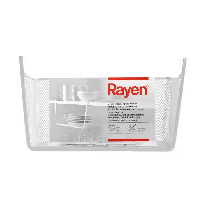 Rayen | Cesta Colgante para Baldas | Multifuncional | Fácil Instalación | Dimensiones: 30 x 15 x 25 cm - 1