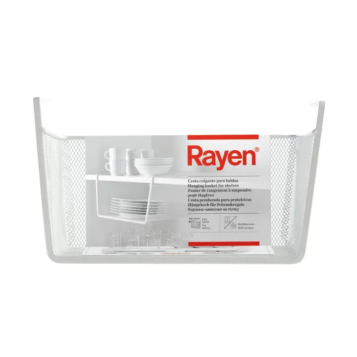 Rayen | Cesta Colgante para Baldas | Multifuncional | Fácil Instalación | Dimensiones: 30 x 15 x 25 cm - 1
