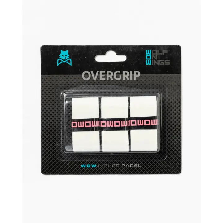 Overgrip Wolf On Wings Liso Blanco, 3 Piezas por Paquete - 1