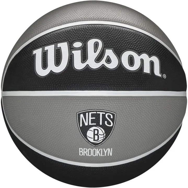 Wilson Balón de Baloncesto Brooklin Nets, NBA TEAM TRIBUTE, Exterior, Caucho, Tamaño 7, Pelota Basket, Entrenamiento Partidos - 1