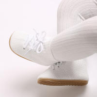 Zapatos De Bebé Recién Nacido Con Cordones Transpirables Primavera Otoño Antideslizantes Suela De Goma Casual Para Niñas Talla True - details 18