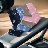 Leggings De Yoga Para Mujer Con Cintura Alta Y Sin Costuras En Tie Dye Elasticidad Levantamiento Y Modelado Pantalones De Ejercicio Con Cinturón Ancho - details 6