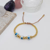 Pulseras De Ojos Turcos Múltiples Colores Para Mujer Con Cuentas Plateadas Doradas Accesorios De Moda Bohemia Geométricas - details 13
