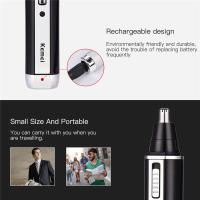 Kemei 4 En 1 Recargable Afeitadora De Nariz Y Barba Para Hombres Micro Afeitadora Limpiador De Pelo De Nariz Y Orejas Set De Aseo - details 13