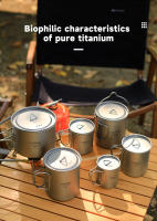 Tiartisan Taza De Camping De Titanio Puro Con Manija Plegable Ultraligera Portátil Para Senderismo Y Acampar Vaso De Agua Deportiva - details 2
