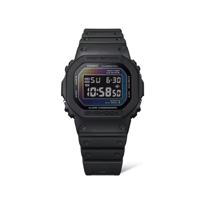 reloj deportivo hombre Casio G-Shock Rainbow Brick Wall DW-5600RW-1JF JDM 200m WR resistente a los golpes 48.9 × 42.8 × 13.4 mm JDM (mercado interior japonés) - 1