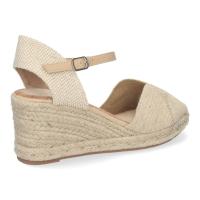PuntoSalao Sandalias de cuña en yute pala abierta color beige mujer JNS-5P99 - details 2