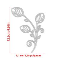 Cortadores De Metal En Forma De Ramas De Rosas Y Hojas Para Scrapbooking Y Álbumes De Fotos Herramienta De Corte De Carbono Para Papel Y Cartón - details 1