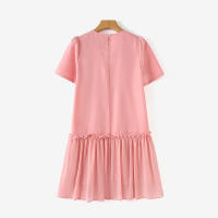 Vestido Midi Sólido Para Mujer ZANZEA Elegante Con Costuras En Plecas Cuello Redondo Estilo Vintage Casual Y De Fiesta Vestido De Verano - details 5