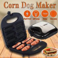 Máquina De Hot Dogs En Forma De Waffle Con Placa Antideslizante Y Cubierta No Adhiere Hacer 6 Corn Dogs Máquina De Tostadores - details 1