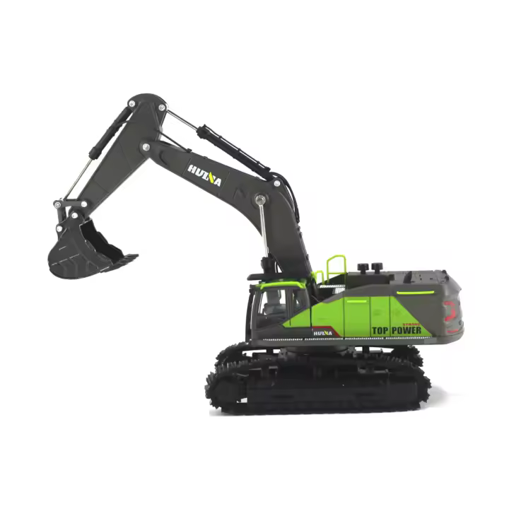 Huina 1721 Mini Excavadora De Aleación Para Niños Juguete De Simulación Para Niños De Edad Varón Vehículo De Ingeniería Resistente Caídas Con Gancho Manual Escala 1:50 - 1