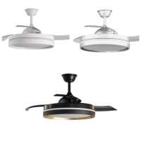 FABRILAMP Ventilador PREMIUM Mandarin 72w 3aspas 48/108D Motor DC Regulable Dimmable intensidad 7200lm 3000-4000-6500k Remoto+memoria+temporizador,6velocidades,Control de aire verano o invierno Incluye 2 tijas y mandos COLOR BLANCO,NEGRO/MADERA Y PLATA - details 0