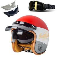 Casco De Motocicleta Retro 3/4 Para Harley Cruiser Accesorios Semi-abiertos Para Motocicleta Casco Retro Para Invierno Unisex - details 8