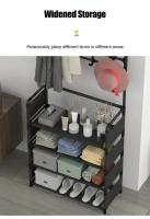 Estante De Zapatos Multi-Nivel Con Gancho Organizador De Ropa Y Zapatos De Pie En El Suelo Almacenamiento Con Gancho Para Zapatillas - details 12