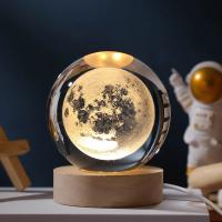 Lámpara De Noche De Cristal 3D De 6cm Planetario Solar Sistematizador Grabado Por Láser Decoración Para Escritorio Regalo De Cumpleaños Astronomía - details 6