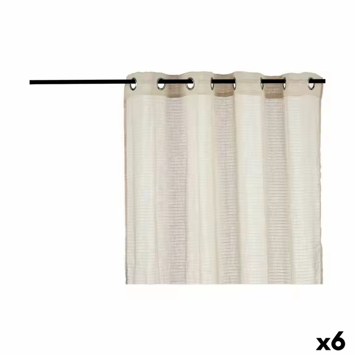 Cortina Beige 140 x 0,1 x 260 cm (6 Unidades) - 1