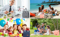 Bolsa Nevera, Bolsa Termica Porta Alimentos Impermeable, Bolsas de Almuerzo Reutilizables, Bolsa Térmica Comida Pequeña, Bolsa con Aislamiento Térmico para Mujeres, Hombres, Niños, Oficina, Viaje - details 4