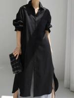 Camisa De Punto De Algodón Y Lino Para Mujer Moda Verano Elegante Cardigan Irregular Suéter De Manga Larga Cierre Único - details 7